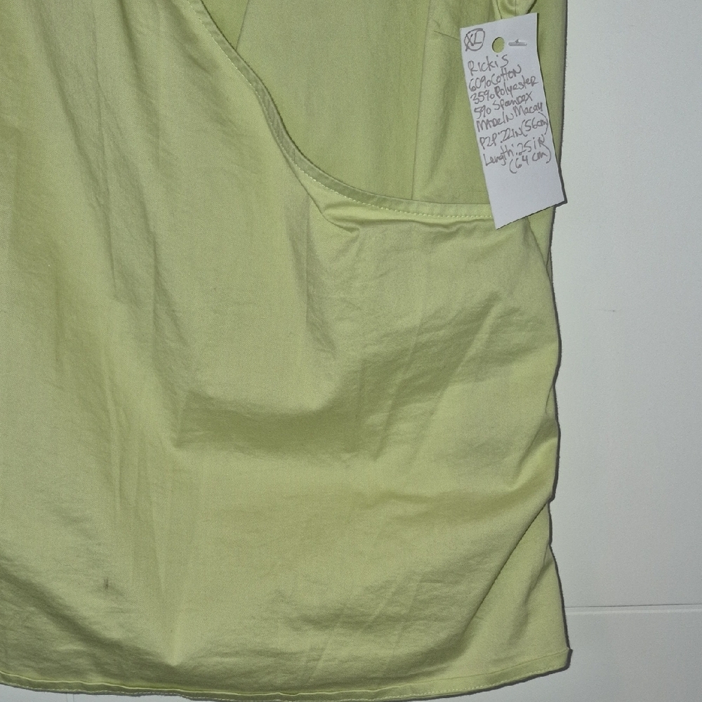 Rickis Pale Lime Sleeveless Wrap-Front Blouse - Picture 5 of 8